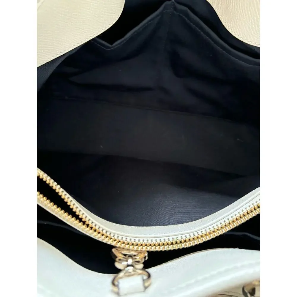 Coach Margot Carryall Bicolor Midnight Chalk Leather Crossbody Bag New With Tags